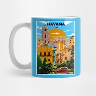 Havana Cuba Vintage Travel and Tourism Advertising Print Mug